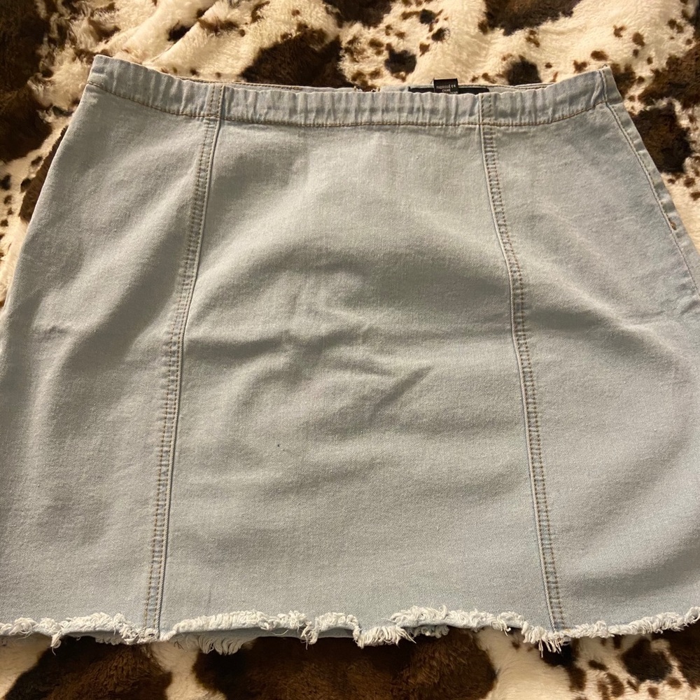 Light denim skirt
